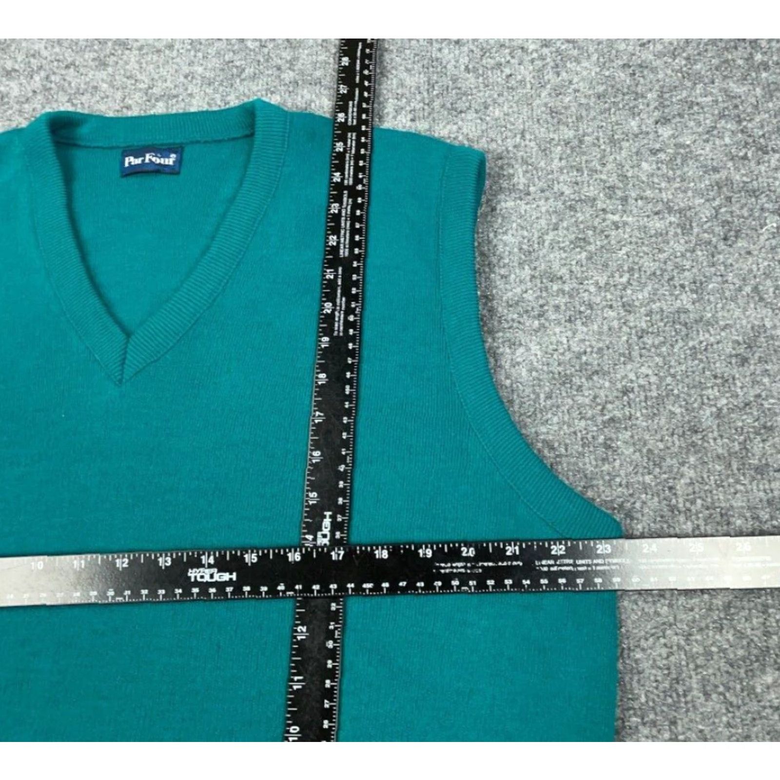Vintage VTG Par Four Sweater Vest Shirt Adults XL Green V-Neck Knit Lightweight Preppy Casual 80s 90s Retro Dad Hipster Vintage Mens Size US XL / EU 56 / 4 - 4 Thumbnail