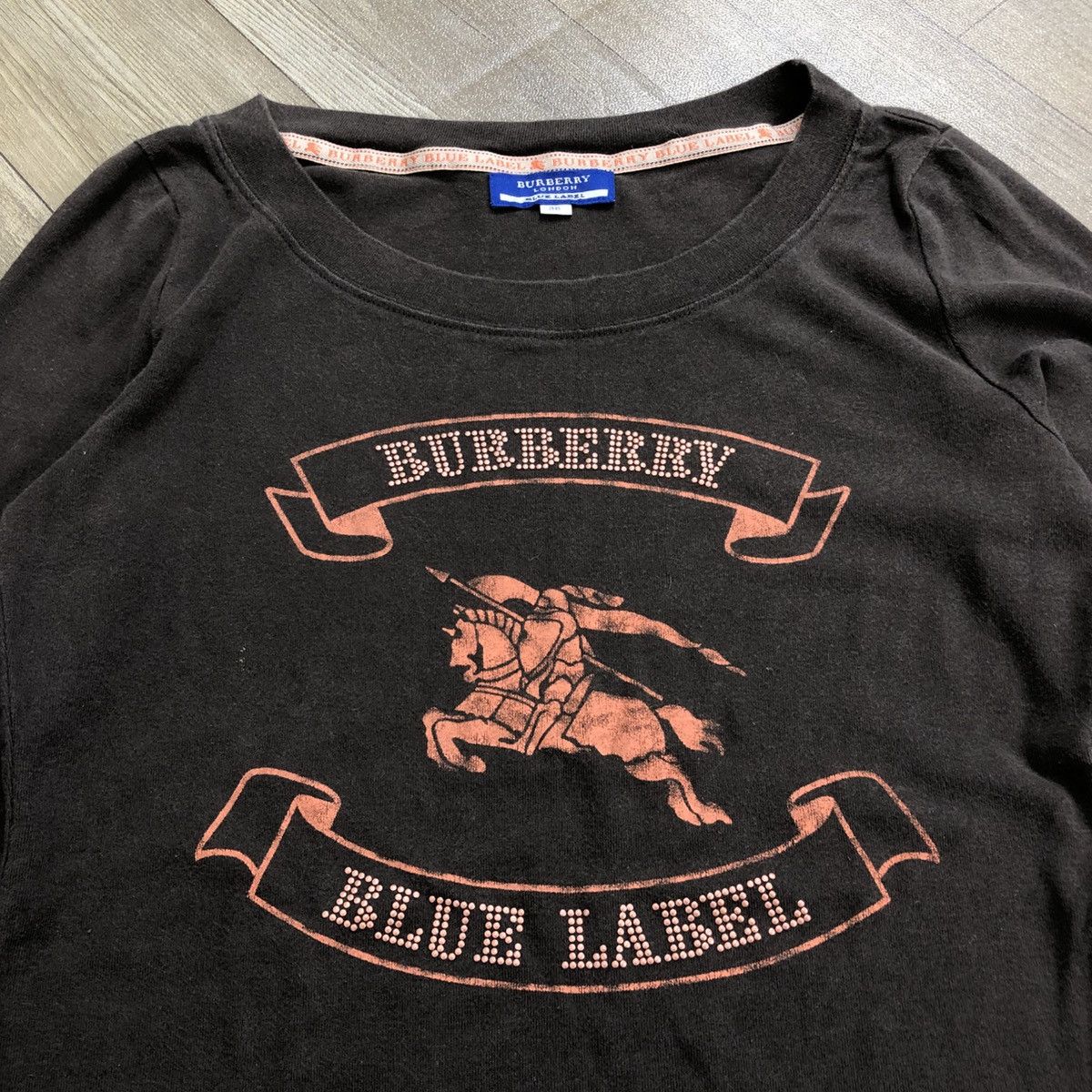 Burberry × Designer × Vintage Vintage Burberry London Blue Label Logo Studded Longsleeve Size M / US 6-8 / IT 42-44 - 3 Thumbnail