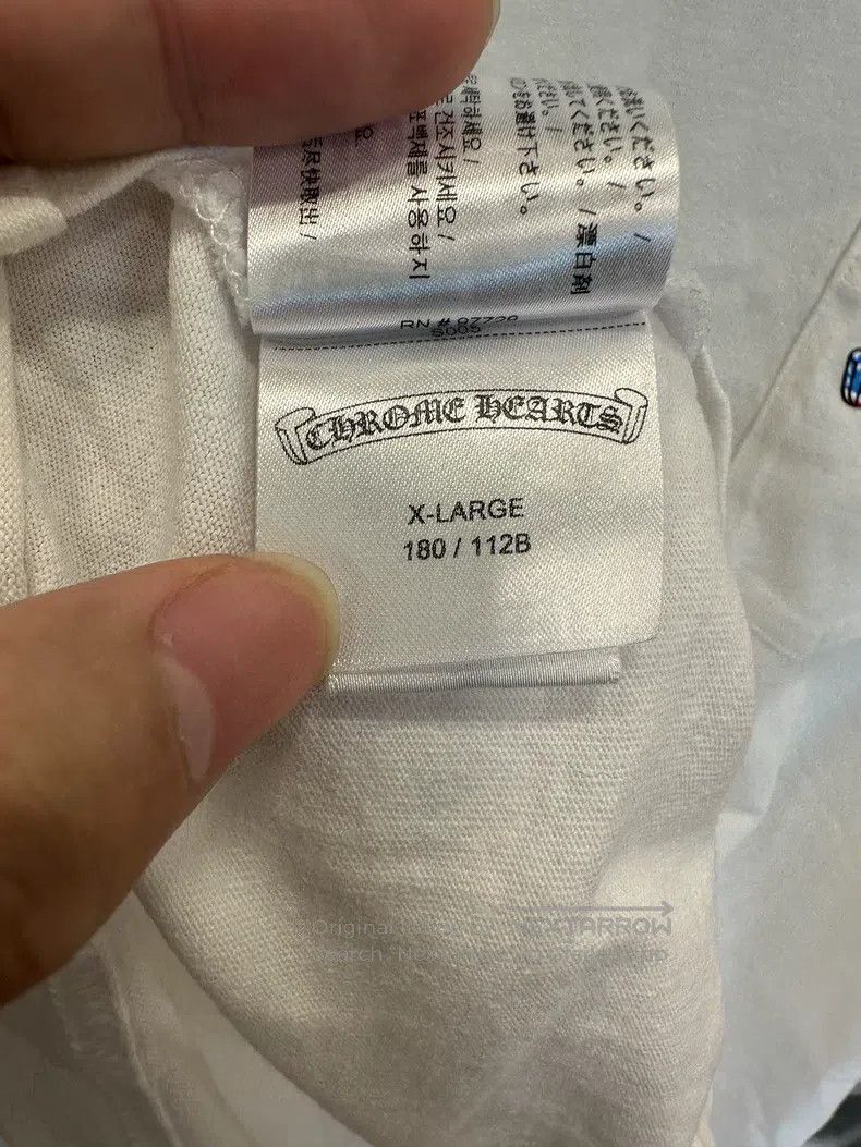 Chrome Hearts CHROME HEARTS Size XL Mattyboy American flag scroll white s Size US XL / EU 56 / 4 - 7 Thumbnail