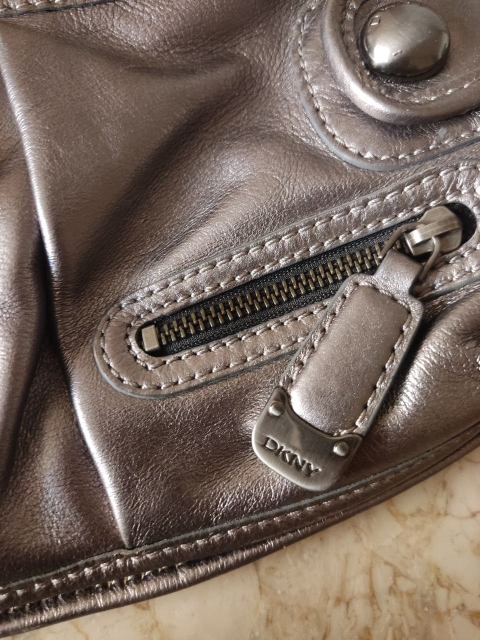 DKNY DKNY leather silver small bag Size ONE SIZE - 3 Thumbnail