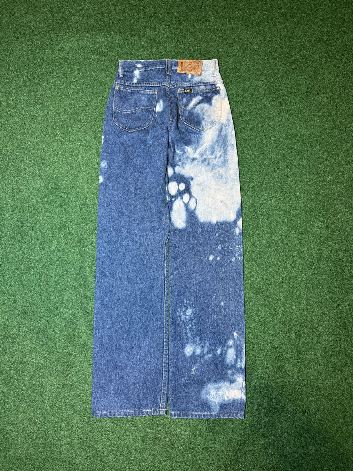 Lee × Vintage VTG 70s INSANE Lee Rider Talon Zip Slim Bleached Jeans Size US 26 / EU 42 - 2 Thumbnail