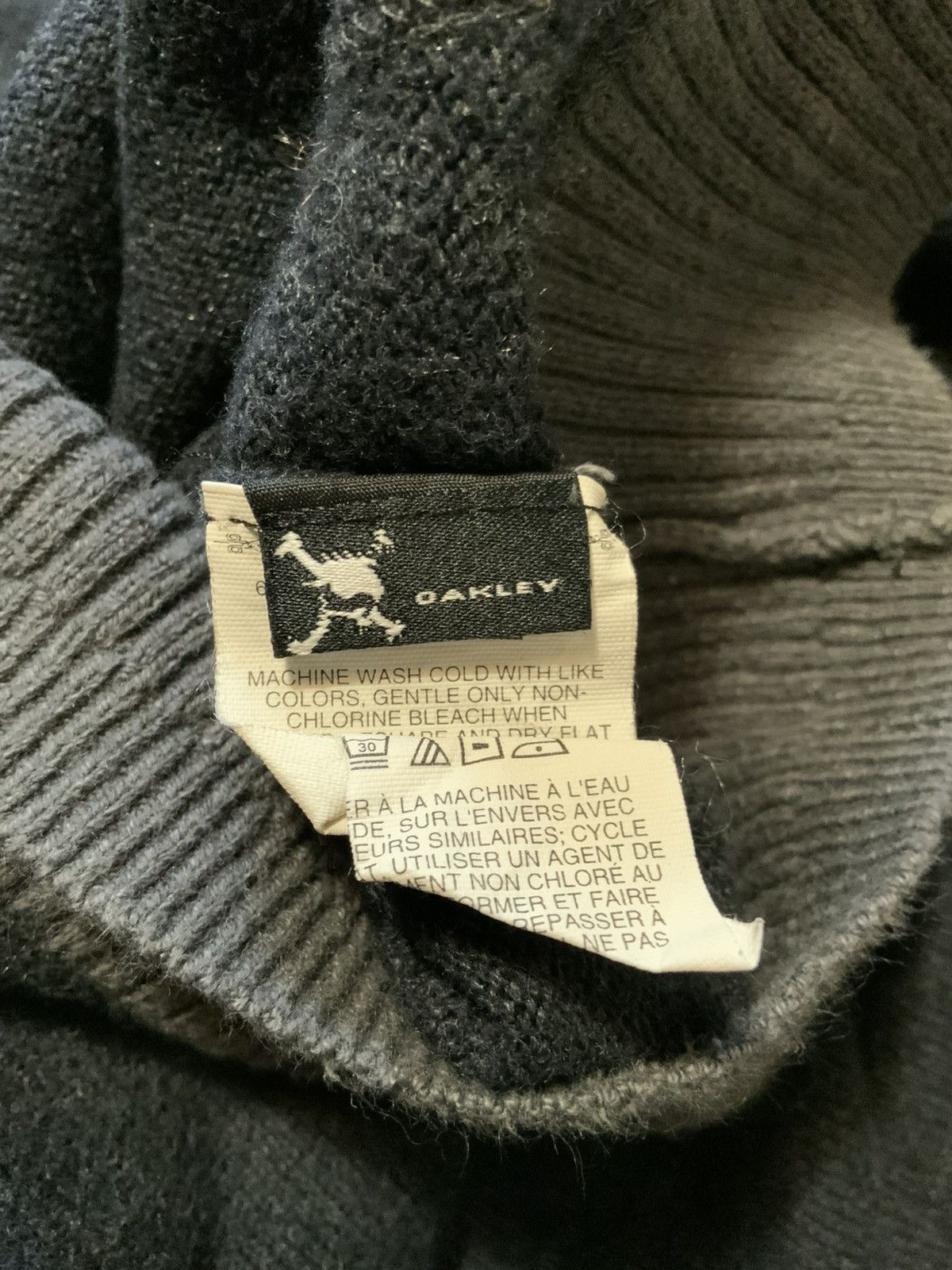 Oakley Oakley Charcoal Grey Knit Full Zip Hooded Sweater Jacket Size US L / EU 52-54 / 3 - 6 Thumbnail