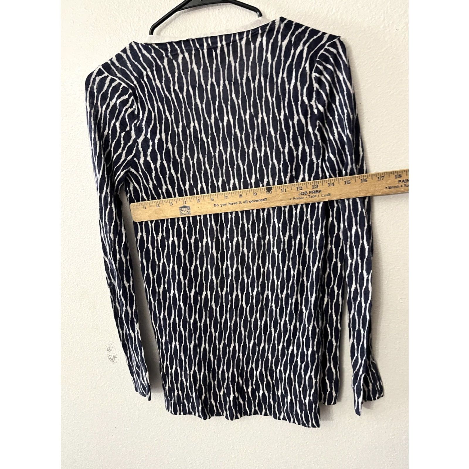 Loft LOFT Cardigan Sweater Women's Small Multicolor Ramie Knit Open Preppy Geometric Line Striped Casual Size S / US 4 / IT 40 - 6 Thumbnail