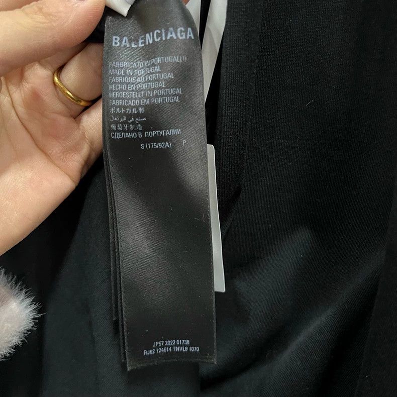 Balenciaga Balenciaga Black letter logo short sleeve Size US S / EU 44-46 / 1 - 4 Thumbnail