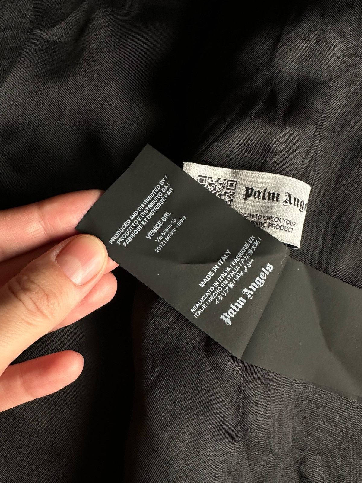 Palm Angels Palm Angels Classic Black Wool Logo Coat (S) Size US S / EU 44-46 / 1 - 11 Thumbnail