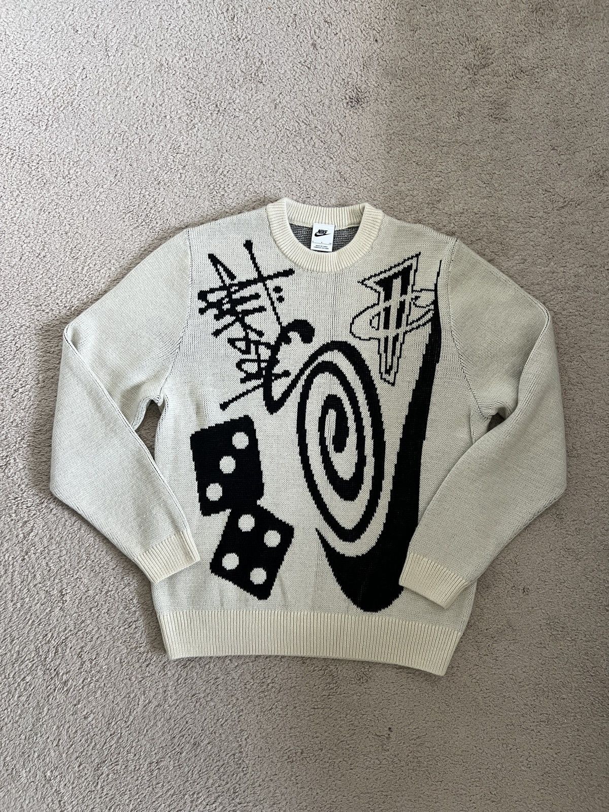 Stussy x Nike Icon Knit Sweater Size XS | eBay