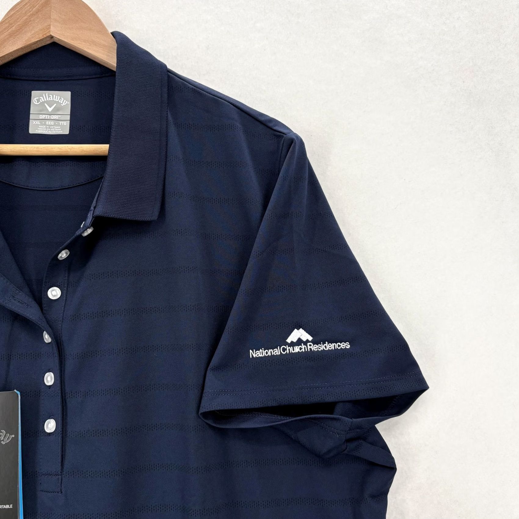 Callaway Callaway Polo Shirt Mens 2XL Blue Stripe Opti-Dri Golf Performance Logo Size US XXL / EU 58 / 5 - 2 Thumbnail