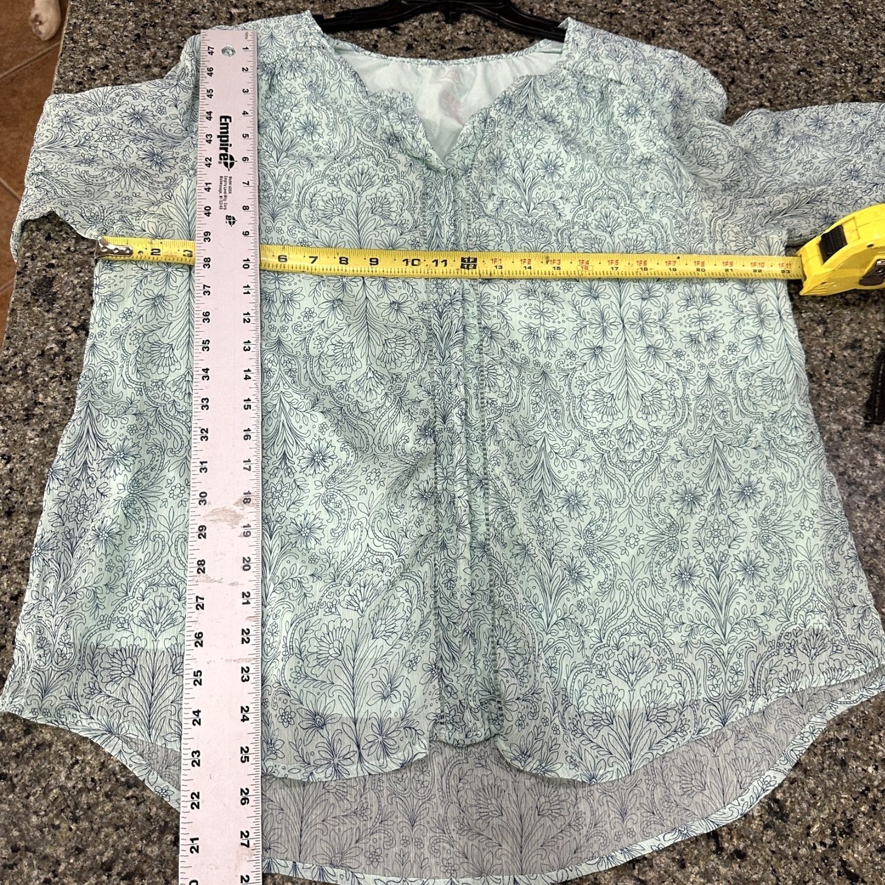 Vintage VINTAGE St. Johns Bay Blouse Women 0X Green Floral Ruched 3/4 Sleeve Tunic Boho Hippie Shirt Womens Size XL / US 12-14 / IT 48-50 - 5 Thumbnail