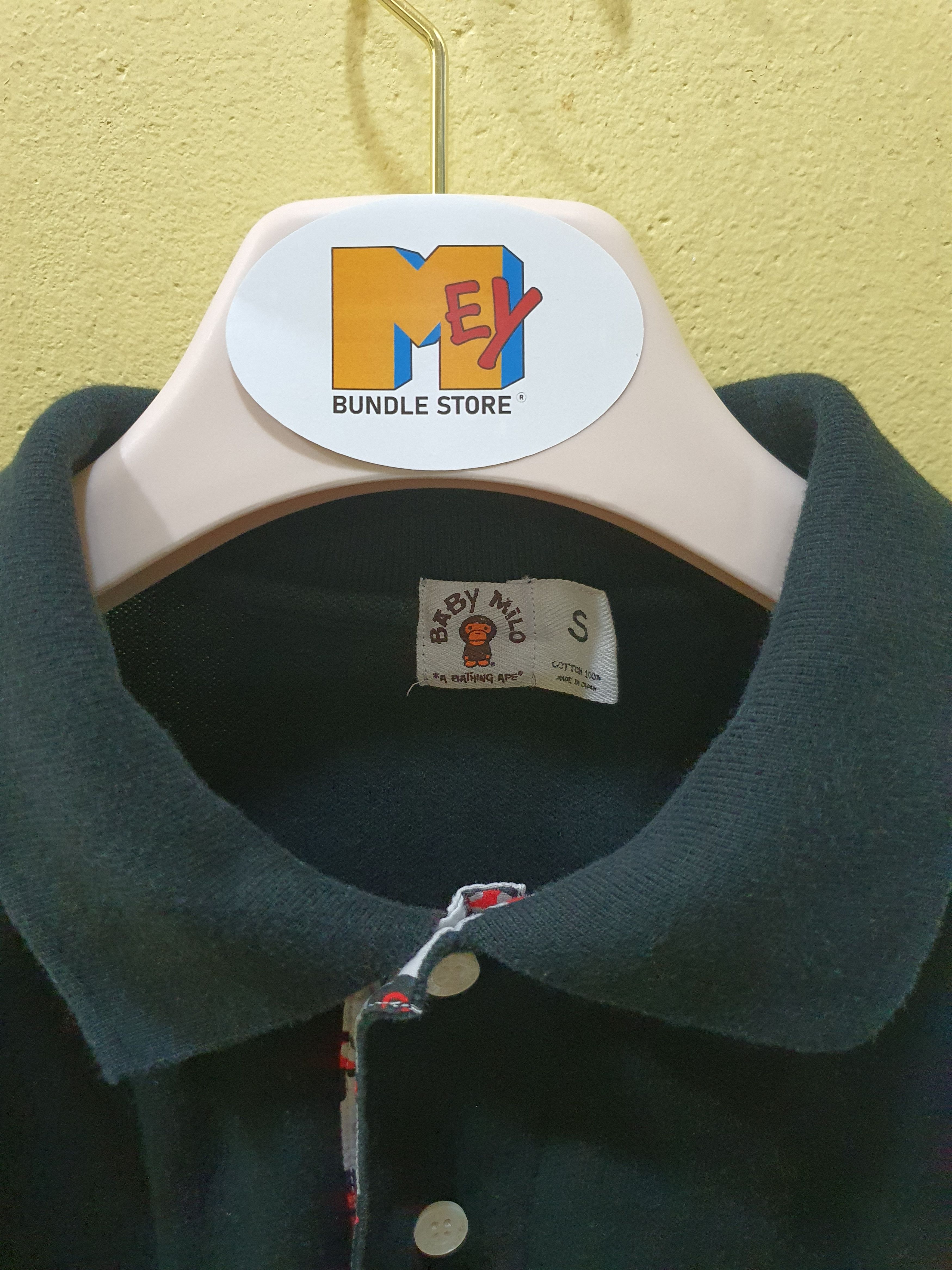 Bape Bape Baby Milo black polo shirt in size small Size US S / EU 44-46 / 1 - 6 Thumbnail