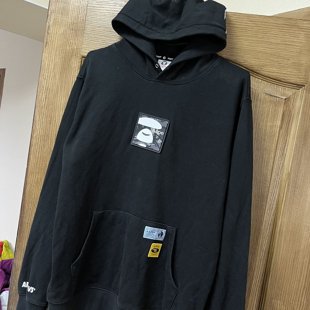 Aape Black Hoodie Aape by a Bathing Ape Face Hoodie Bape Size US XL / EU 56 / 4 - 2 Thumbnail