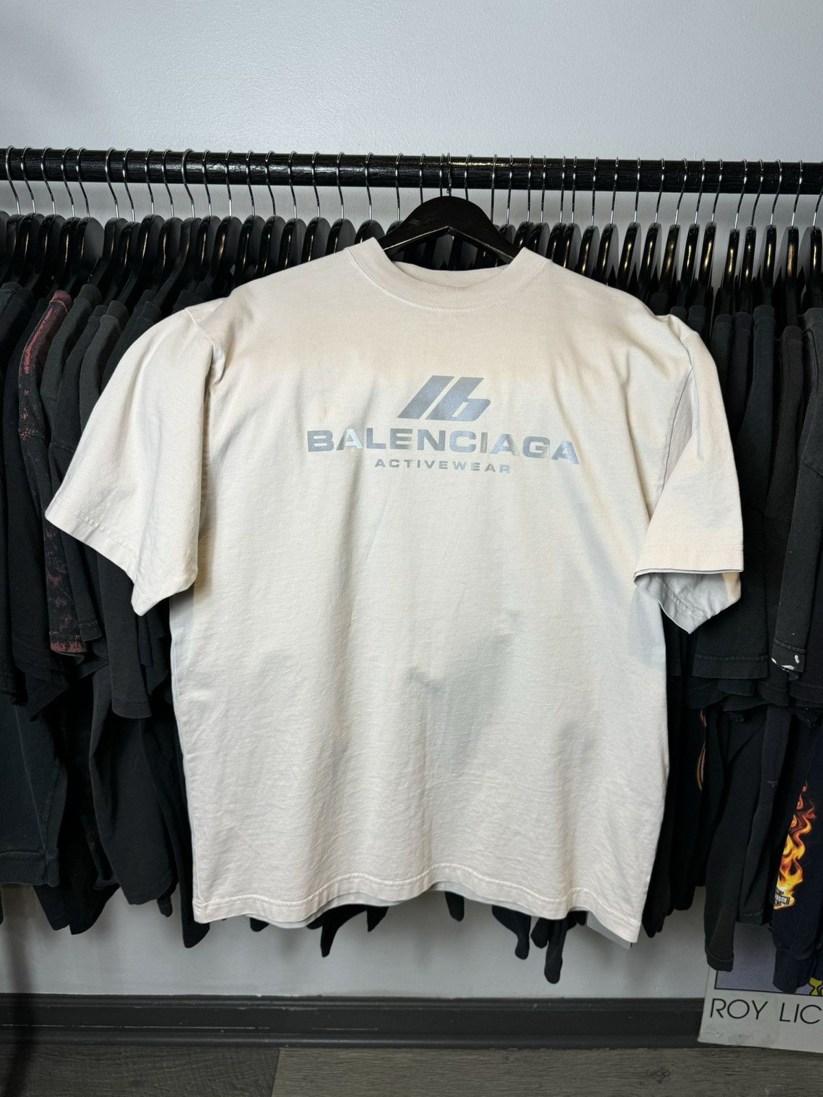 Balenciaga Balenciaga Active Reflective Logo Oversized White Tee - XS Size US L / EU 52-54 / 3 - 1 Thumbnail