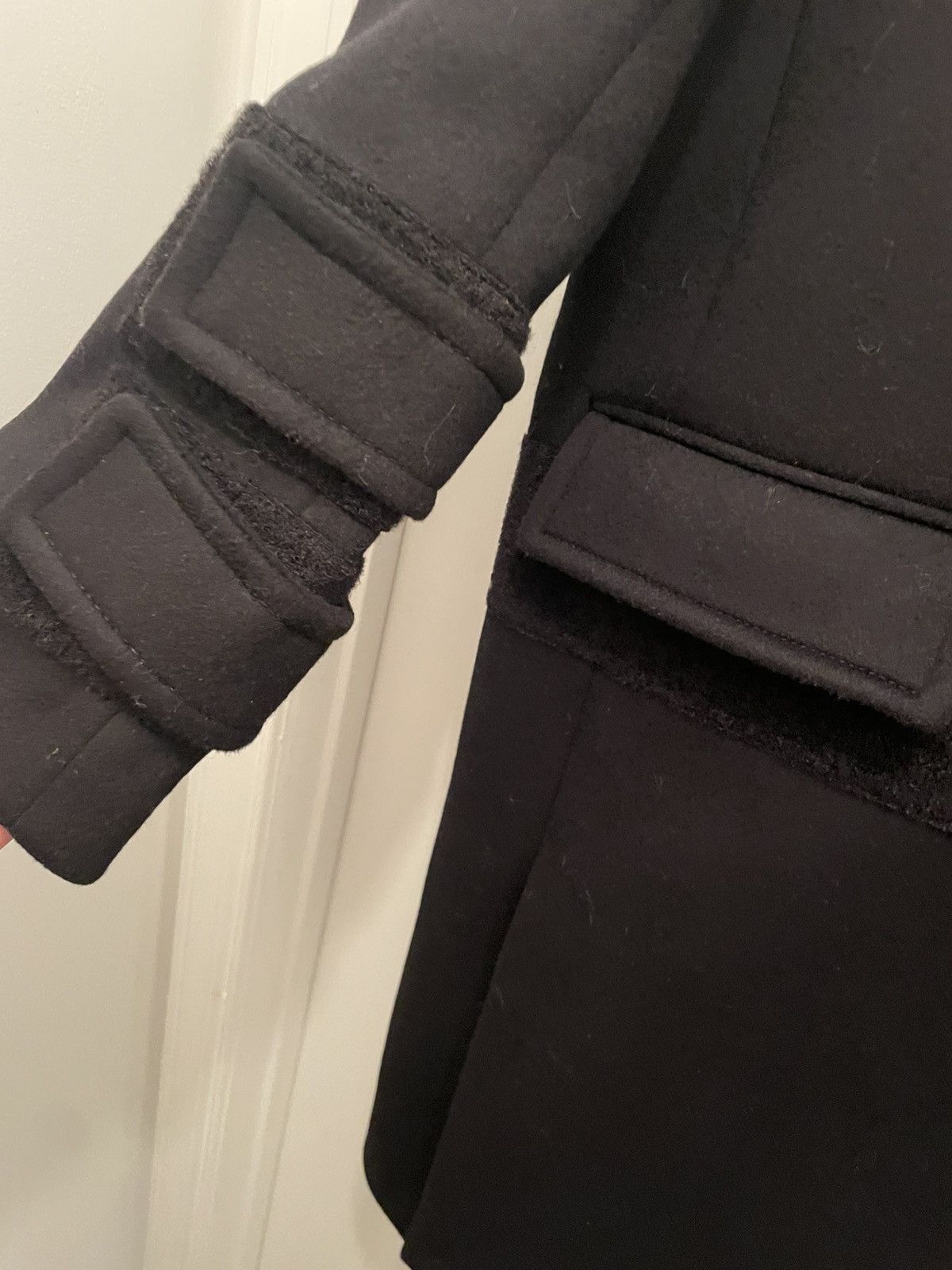 Balmain Black Velcro Strap Coat Size US L / EU 52-54 / 3 - 2 Thumbnail