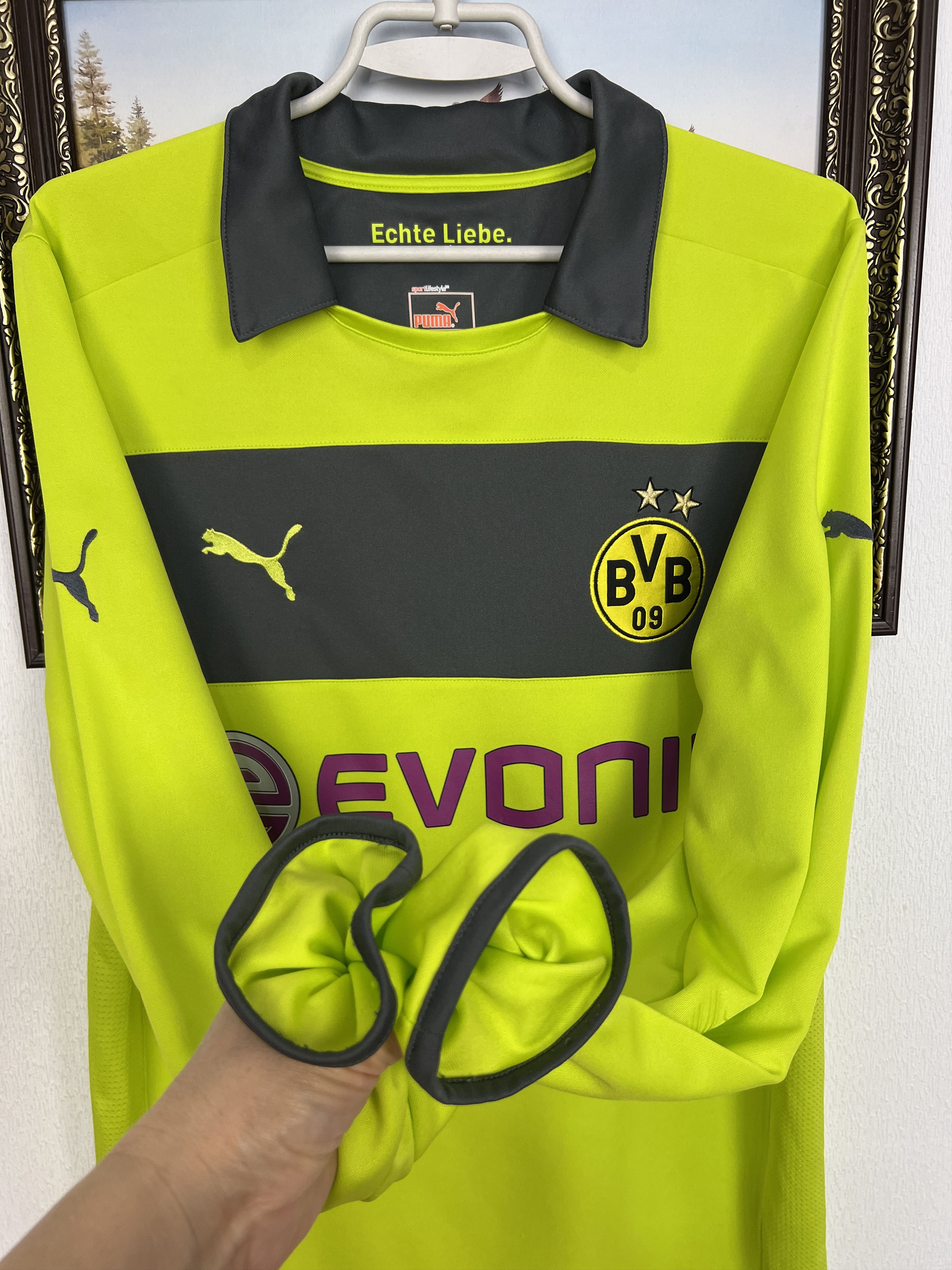 Puma Borussia Dortmund Goalkeeper football shirt Soccer Jersey Size US L / EU 52-54 / 3 - 6 Thumbnail