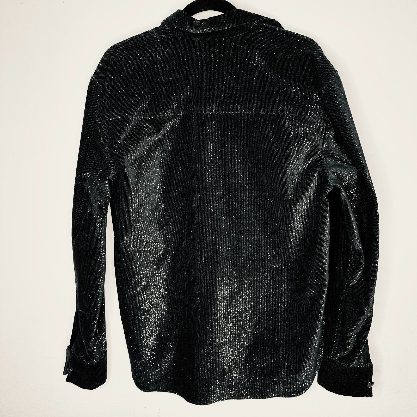 Alex Perry Alex Perry SET Black Shimmer Long Sleeve Shirt Mini Skirt 6 Size S / US 4 / IT 40 - 4 Thumbnail