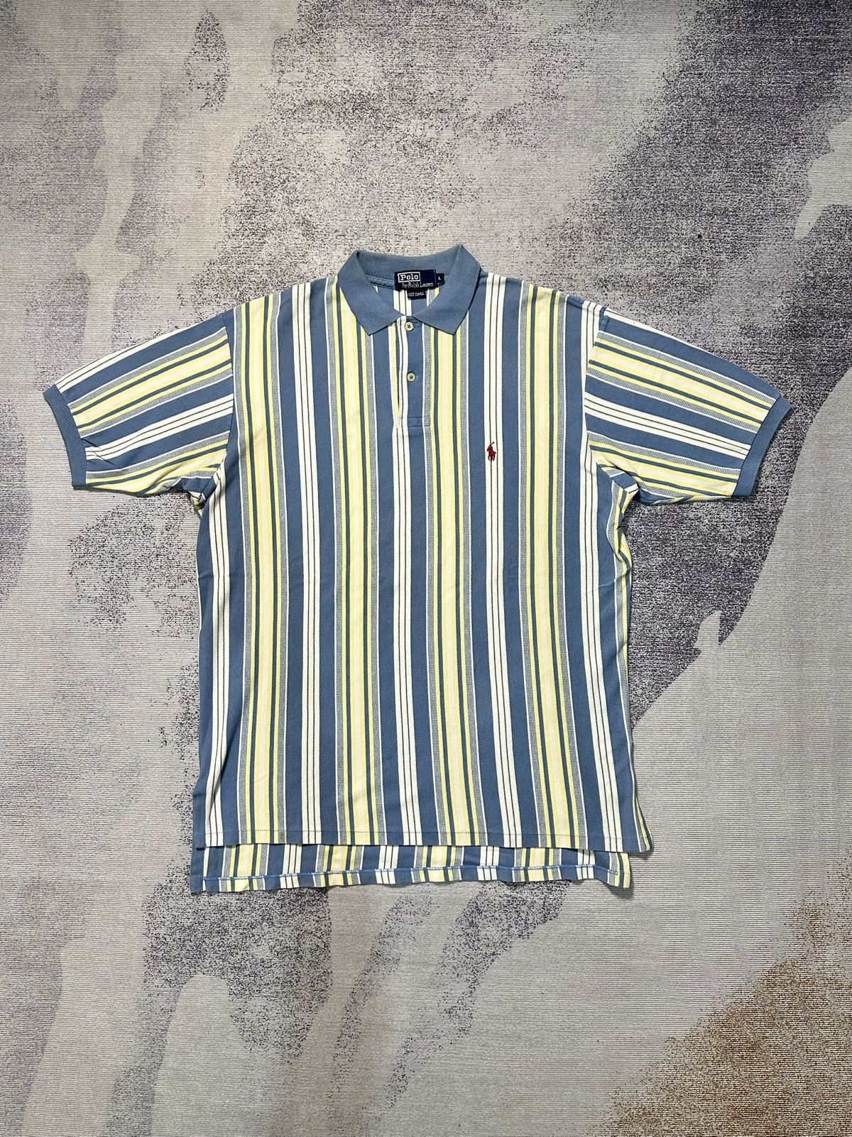 Polo Ralph Lauren Vintage 90s Polo Ralph Lauren Stripe Polo Shirts Size US L / EU 52-54 / 3 - 1 Thumbnail