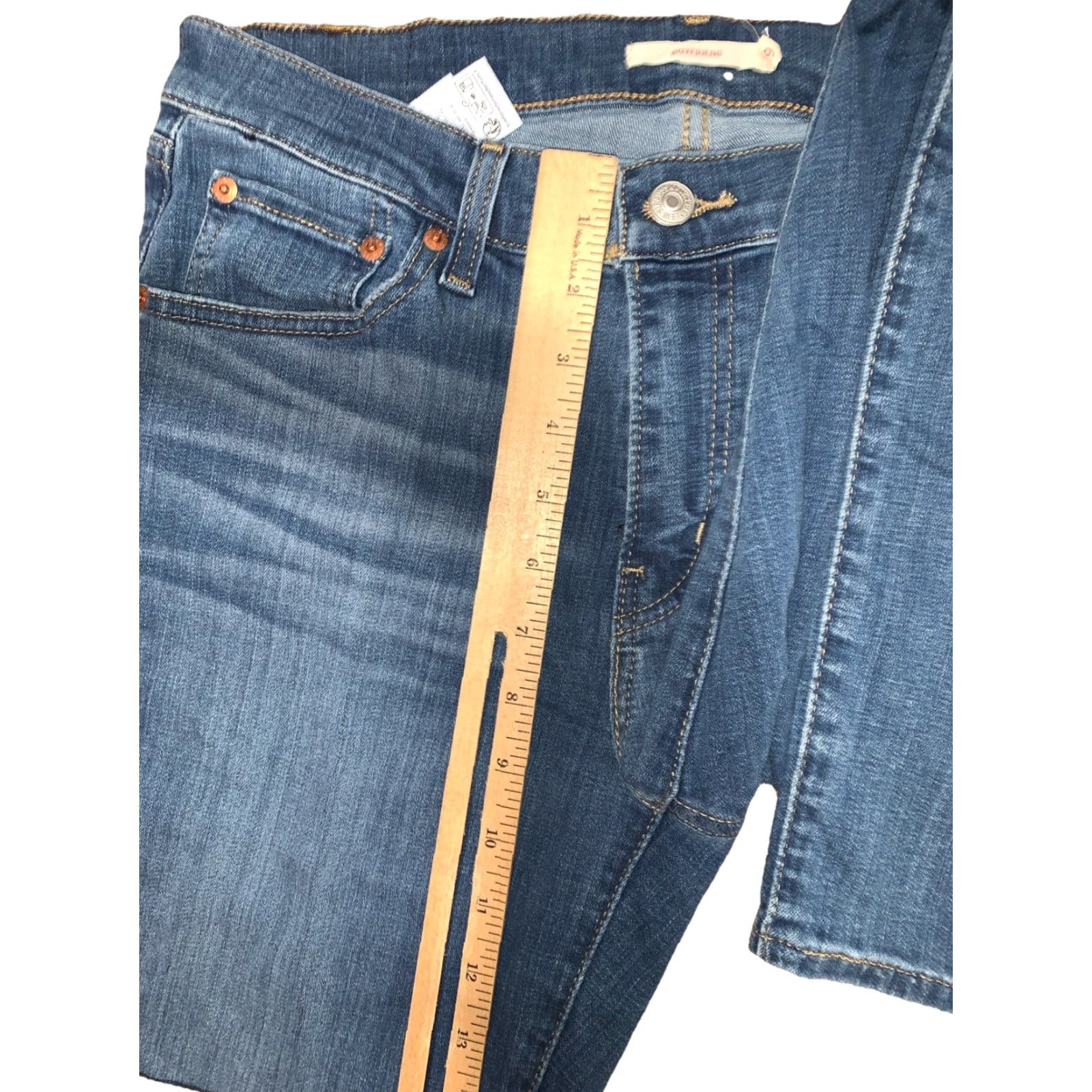 Levi's Levi’s Boyfriend Slim Fit Womens Jeans Size 29 Blue 27in Inseam Mid Rise Cotton Denim Zip Size 30" / US 8 / IT 44 - 5 Thumbnail