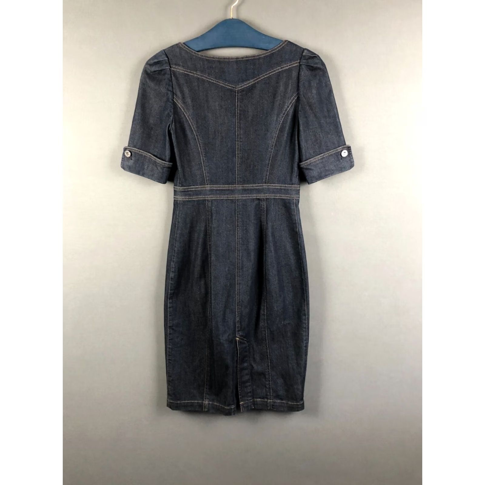 Miss Sixty Miss Sixty Denim Dress S Blue Cotton Casual Knee Length Button Chest Pockets Womens Modern Vintage: No N/A Menus Size S / US 4 / IT 40 - 2 Thumbnail