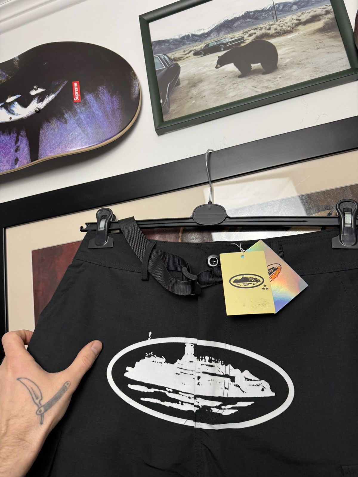 Corteiz Corteiz Cargo Shorts Guerillaz Logo Streetwear Hype Size US 32 / EU 48 - 5 Thumbnail