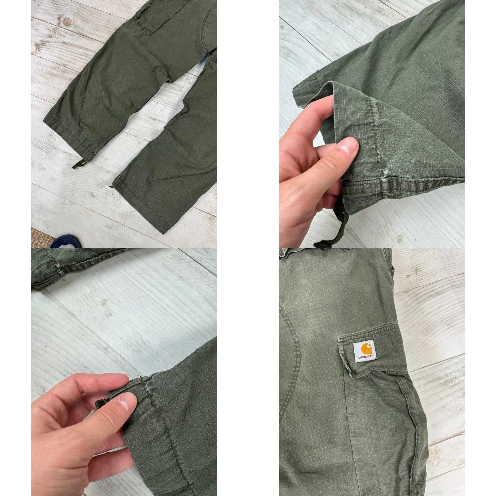 Carhartt VINTAGE Carhartt WIP Cargo Pants Work Distressed 34/32 Green Pants Mens 34/32 Green Cargo Workwear Casual Carhartt WIP Vintage - do not add new info Size US 34 / EU 50 - 9 Thumbnail