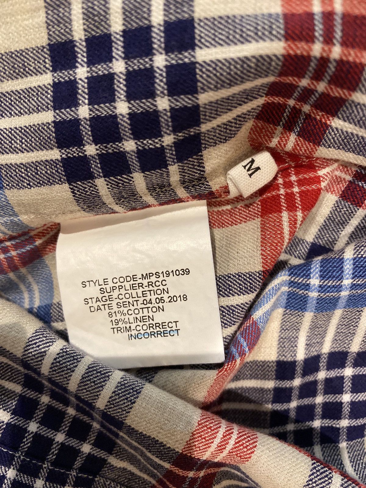 Mr P. Mr P. Short Sleeve Check Camp Collar Shirt Size US M / EU 48-50 / 2 - 4 Thumbnail
