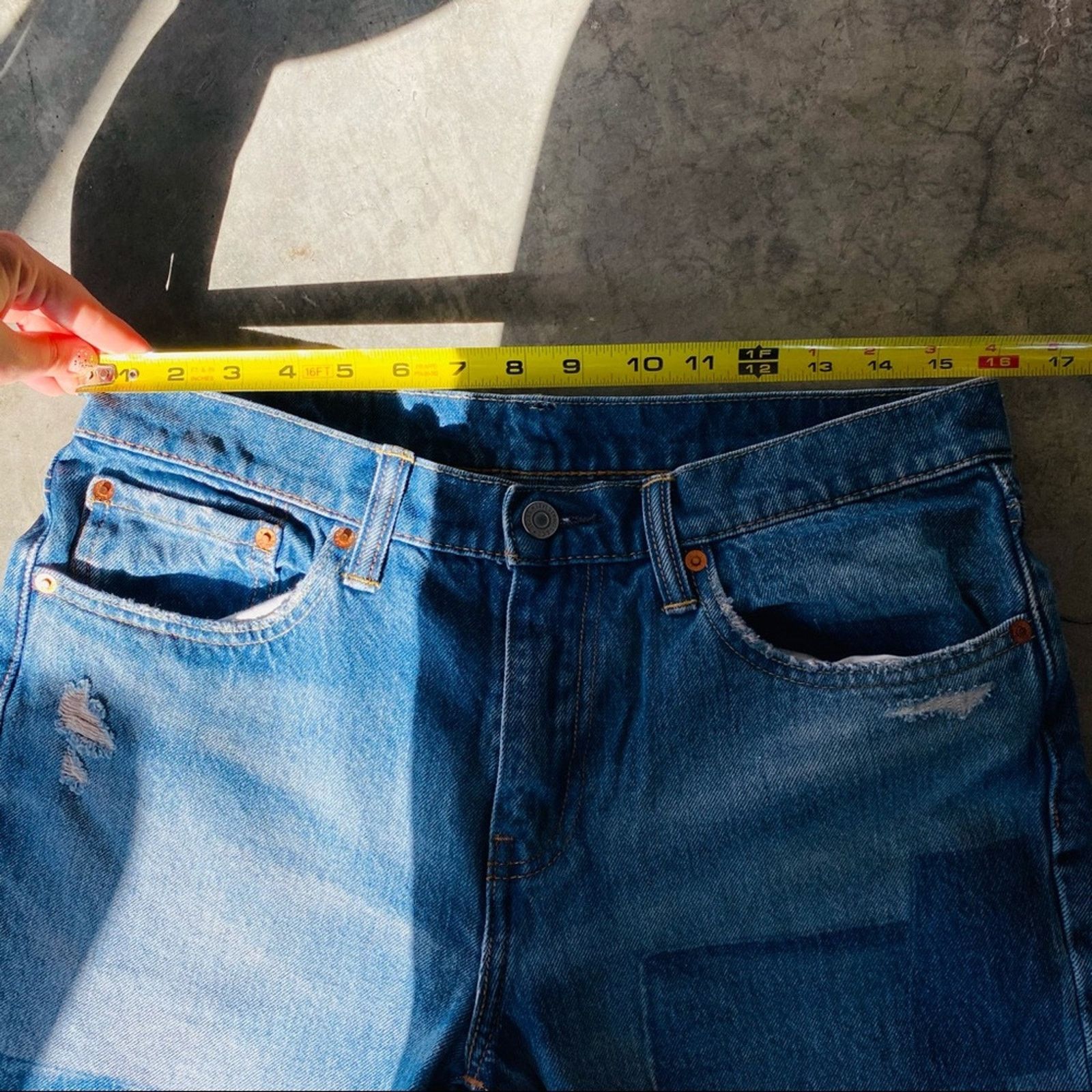 Levi's MENS LEVIS Vintage 32 x 30 Big E Blue Patchwork Denim Jeans Size US 32 / EU 48 - 8 Thumbnail