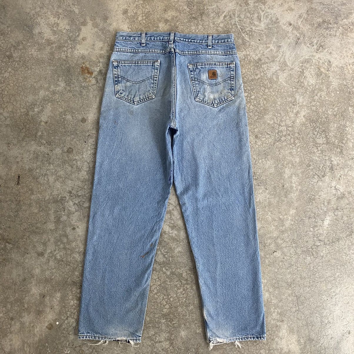 Carhartt VTG Carhartt Blanket Lined Relaxed Dirty Denim Jeans Size US 34 / EU 50 - 15 Thumbnail