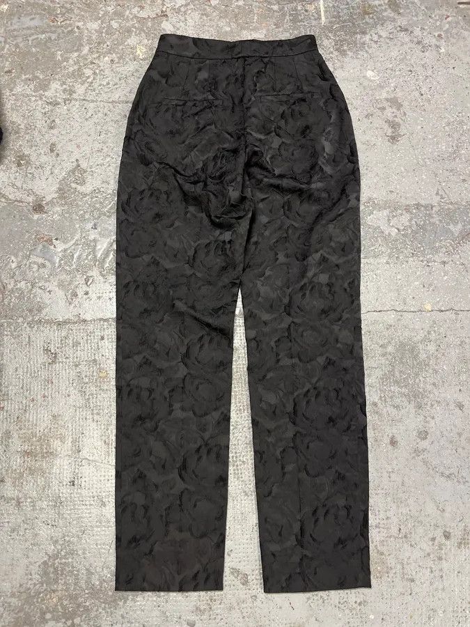 Dolce & Gabbana 2000s Dolce & Gabbana Black Embroidered Pants Size 24" / US 00 / IT 34 - 4 Thumbnail