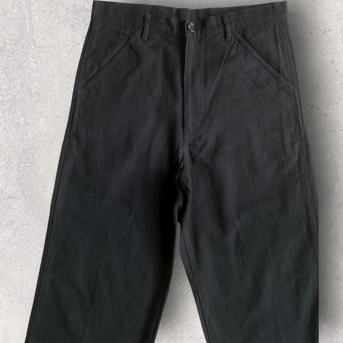 Comme des Garcons Homme Plus Vintage 1997 Woven Cotton Wide Leg Pants Size US 32 / EU 48 - 2 Thumbnail