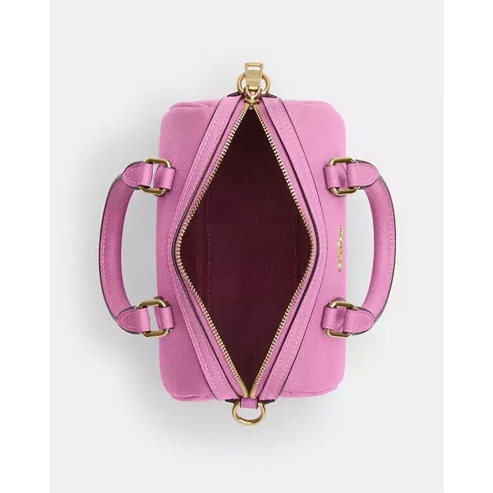 Coach NWT Coach Mini Rowan Crossbody Bag Leather CV404 IM/fuchsia Size ONE SIZE - 12 Thumbnail
