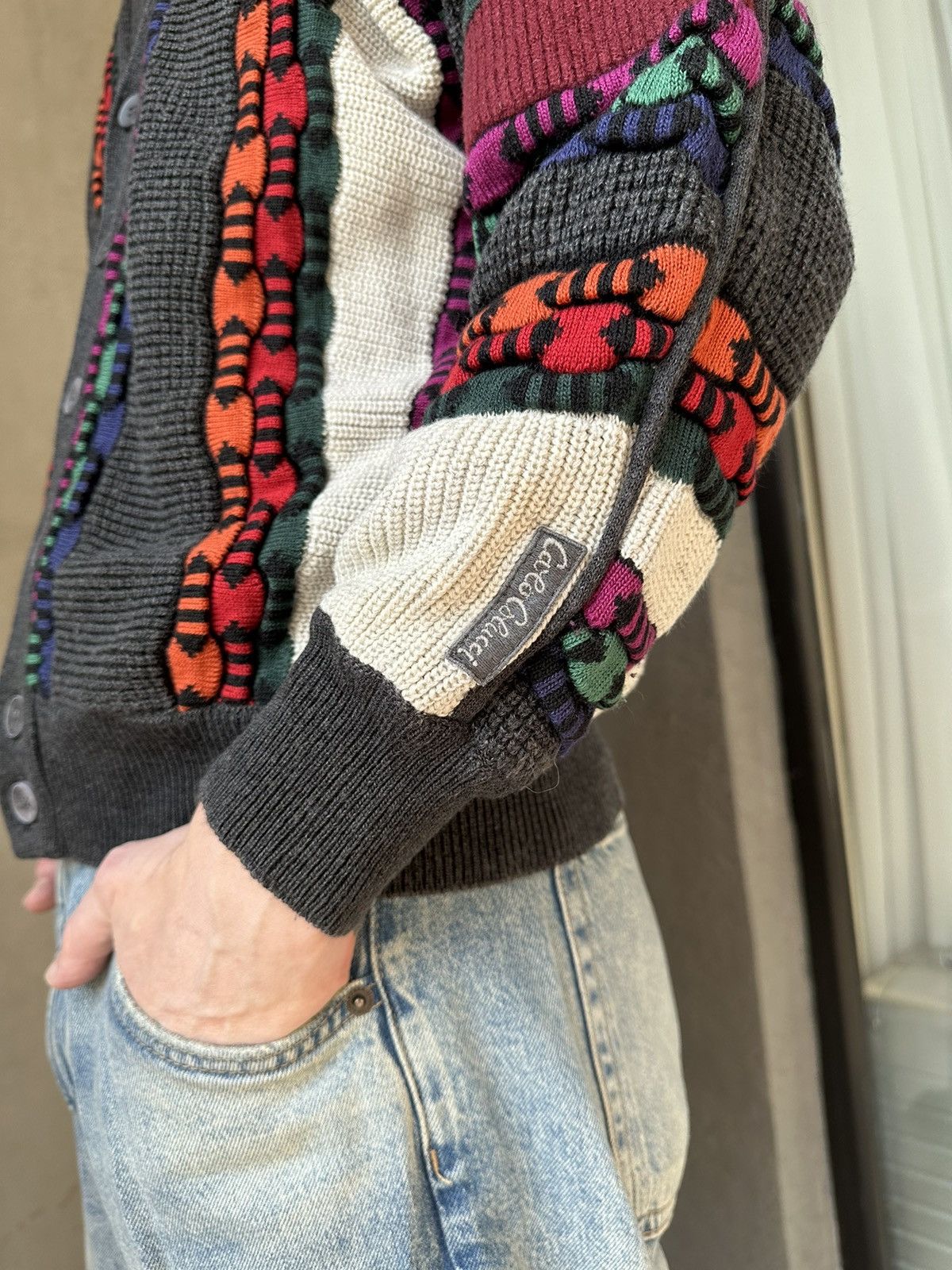 Carlo Colucci × Coogi × Missoni Carlo Colucci Cardigan Coogi/Missoni Style Sweater Y2K 90s Size US M / EU 48-50 / 2 - 4 Thumbnail