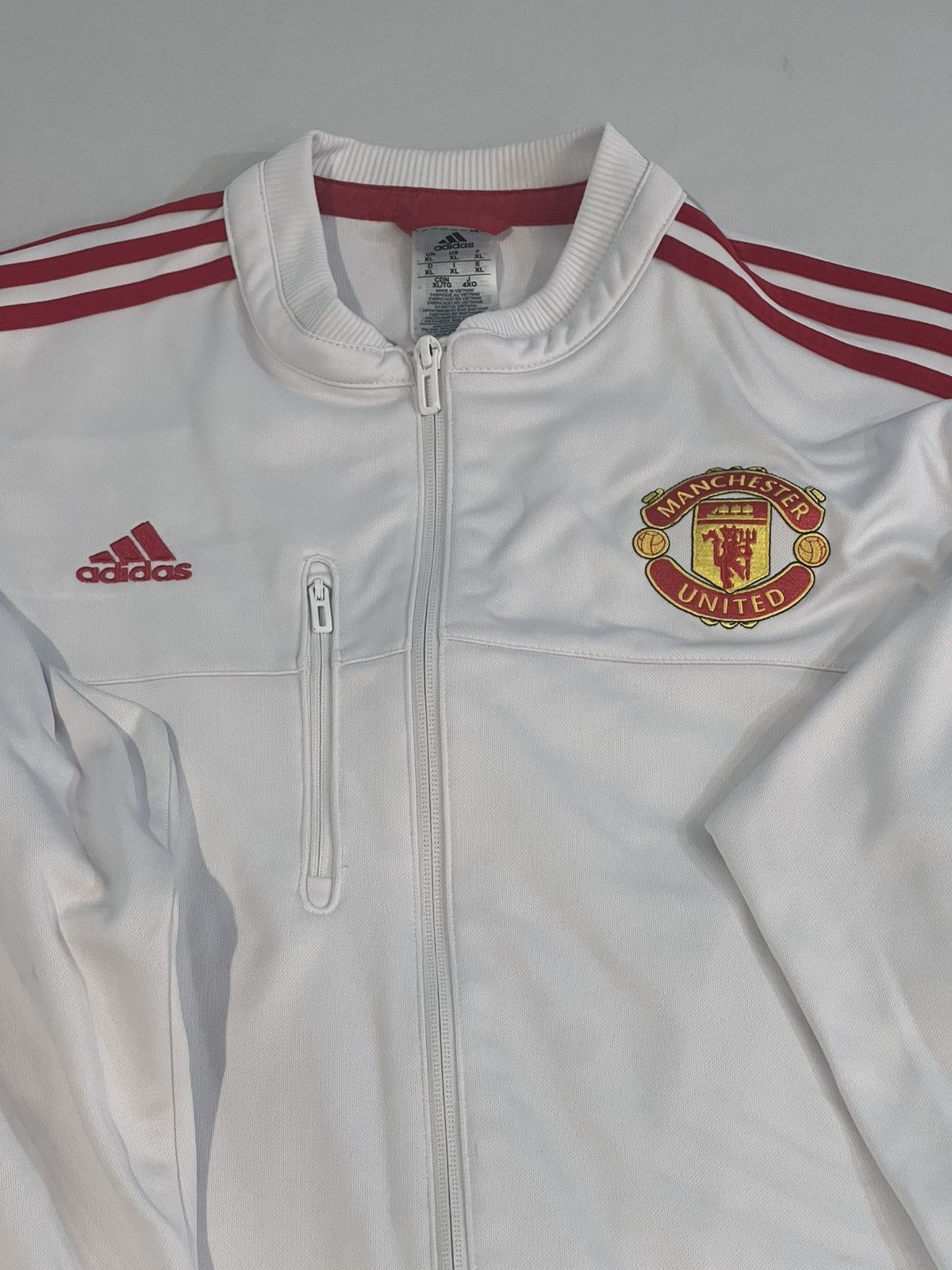 Adidas × Vintage 2015/16 Men’s Adidas Manchester United Anthem Jacket White Size US XL / EU 56 / 4 - 2 Thumbnail
