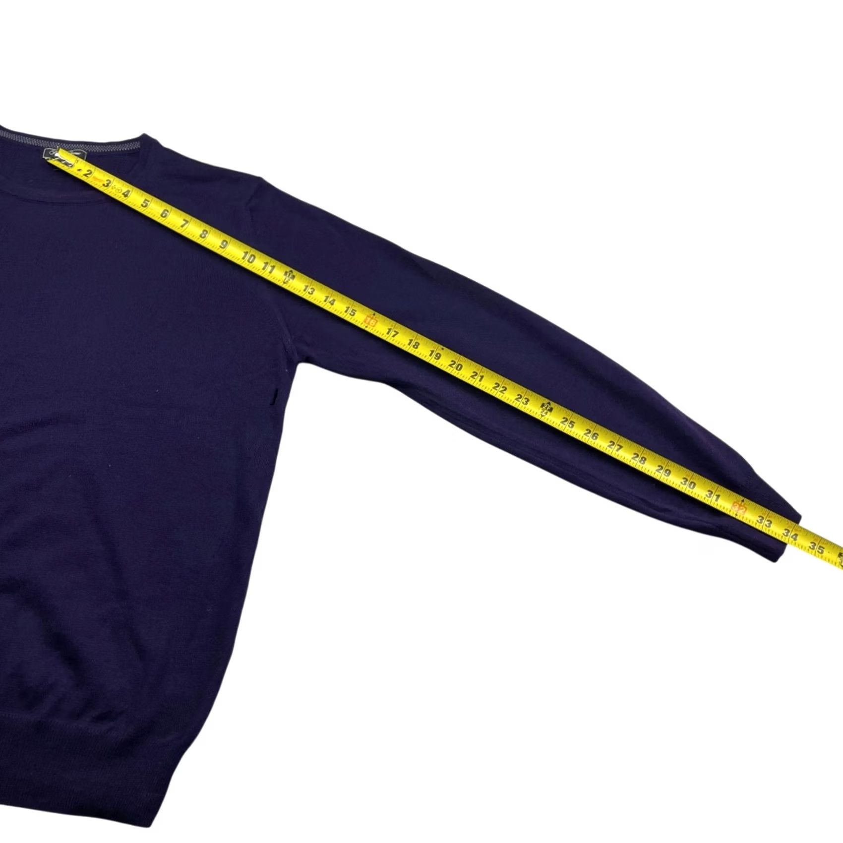 Saks Fifth Avenue Saks Fifth Avenue Mens Sweater Purple Large Wool Crewneck Italy Classic Pullover Size US L / EU 52-54 / 3 - 5 Thumbnail