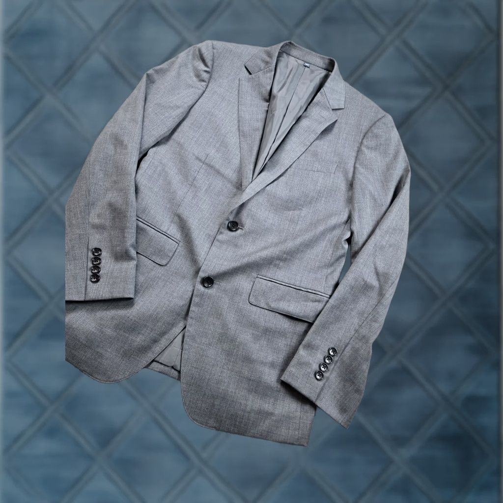 Bonobos Bonobos Suit Jacket 38 R Mens Gray Slim Fit Wool Blend 2 Button Pockets Stretch Size 38R - 1 Thumbnail