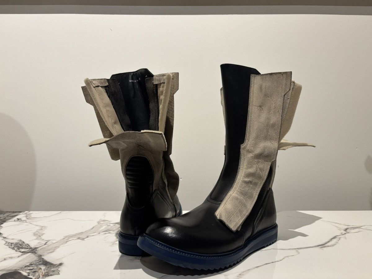 Rick Owens Rick Owens SS15 FAUN Bi-Colour Moto Cross Creeper Boot Black Size US 8 / EU 41 - 8 Thumbnail