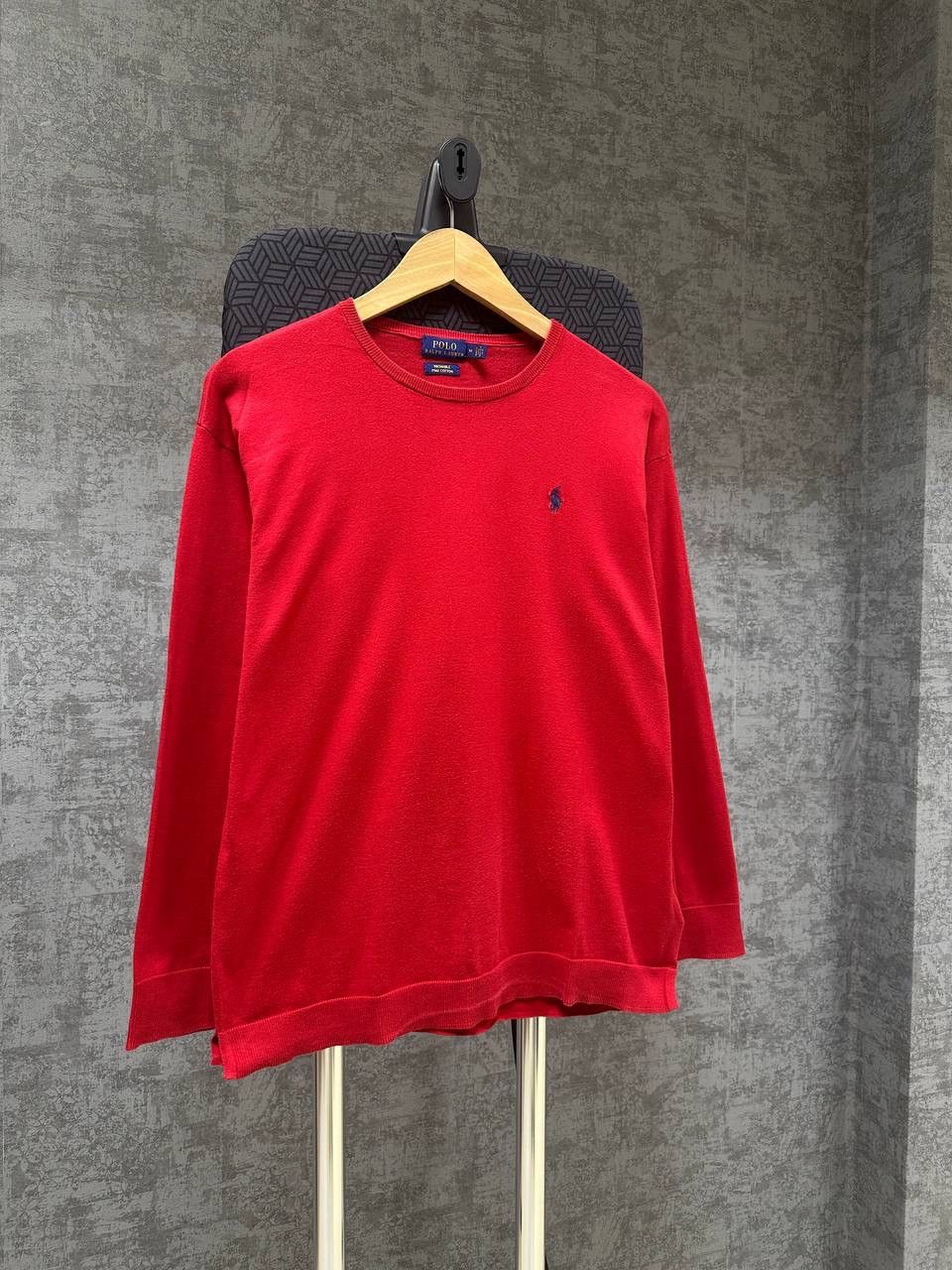 Polo Ralph Lauren × Vintage Vintage Polo Ralph Lauren Red Long Sweater PRL Size US M / EU 48-50 / 2 - 5 Thumbnail