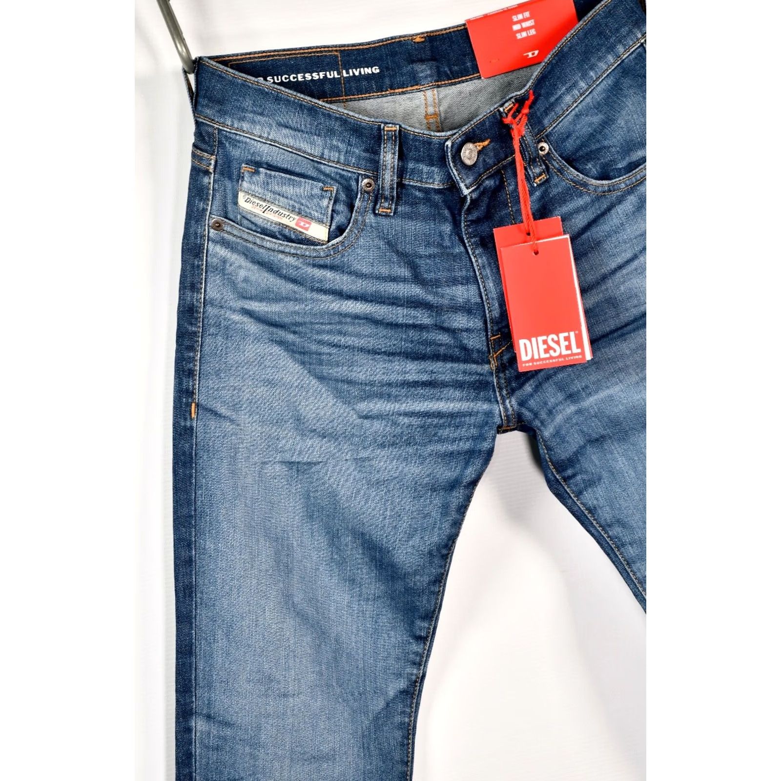 Diesel Diesel Jeans Slim Men W28/L30 D-Strukt 2019 Blue 99% Cotton 1% Elastane Skinny 5 Pocket Size US 28 / EU 44 - 5 Thumbnail