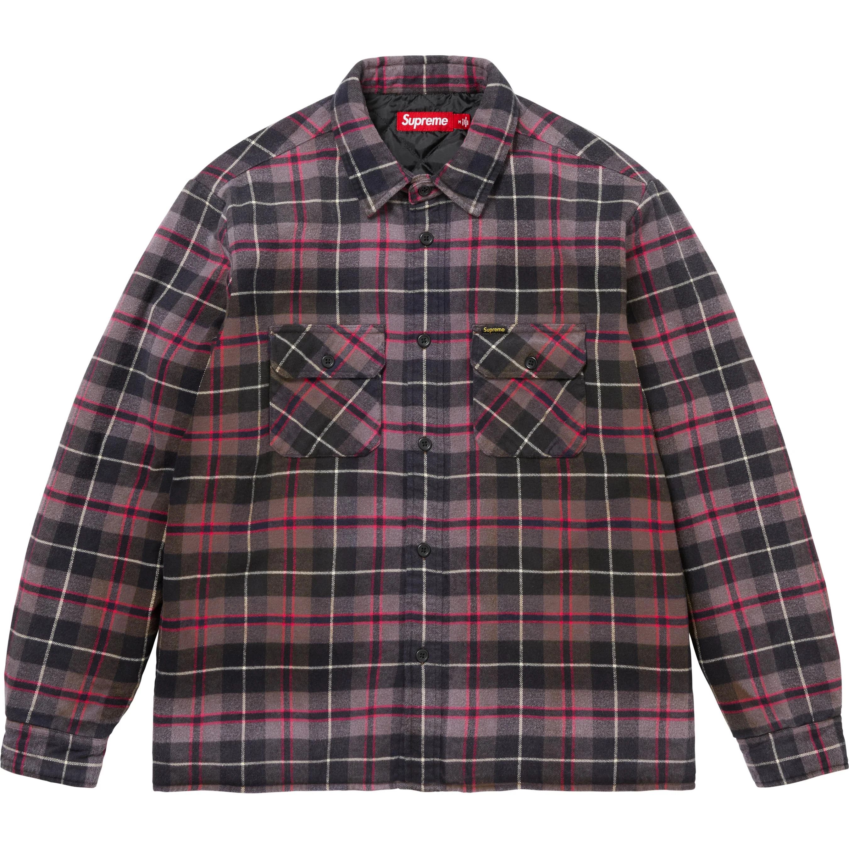 Supreme Supreme Quilted Plaid Shirt Size US S / EU 44-46 / 1 - 1 Thumbnail