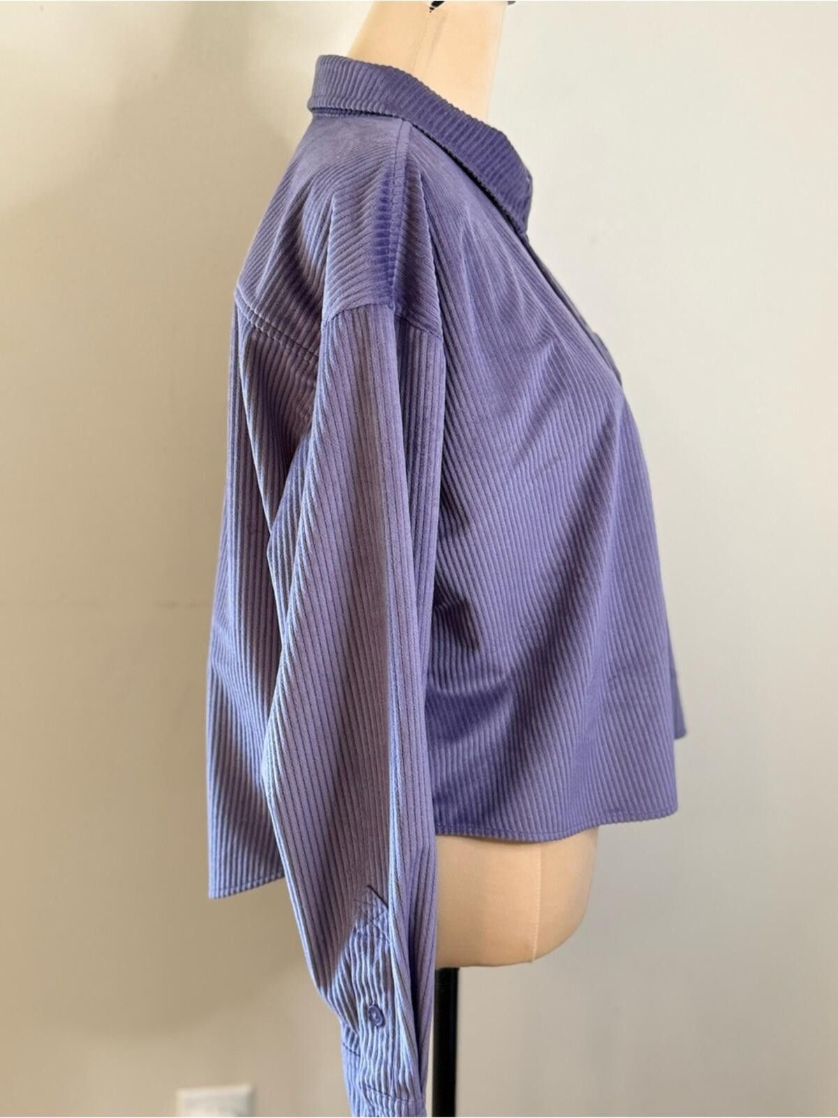 Other True Craft purple cropped corduroy jacket button up SZ M Size M / US 6-8 / IT 42-44 - 5 Thumbnail