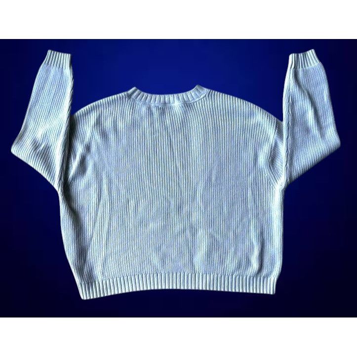 Tommy Hilfiger × Vintage Vintage Tommy Hilfiger Sweater XXL? Cream Pullover Logo Lon Size XXL / US 16-18 / IT 52-54 - 9 Thumbnail