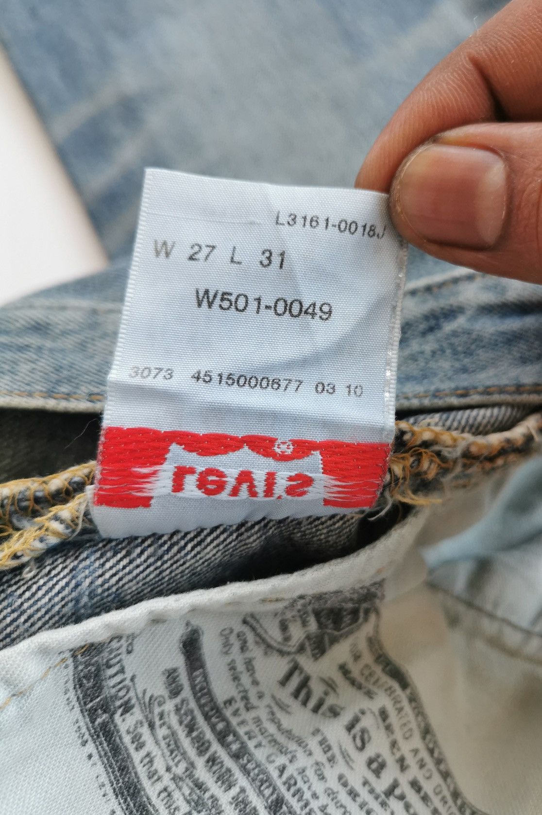 Levi's Vintage Levis 501 Boro Patchwork Distressed Denim Jeans Size 27" / US 4 / IT 40 - 9 Thumbnail