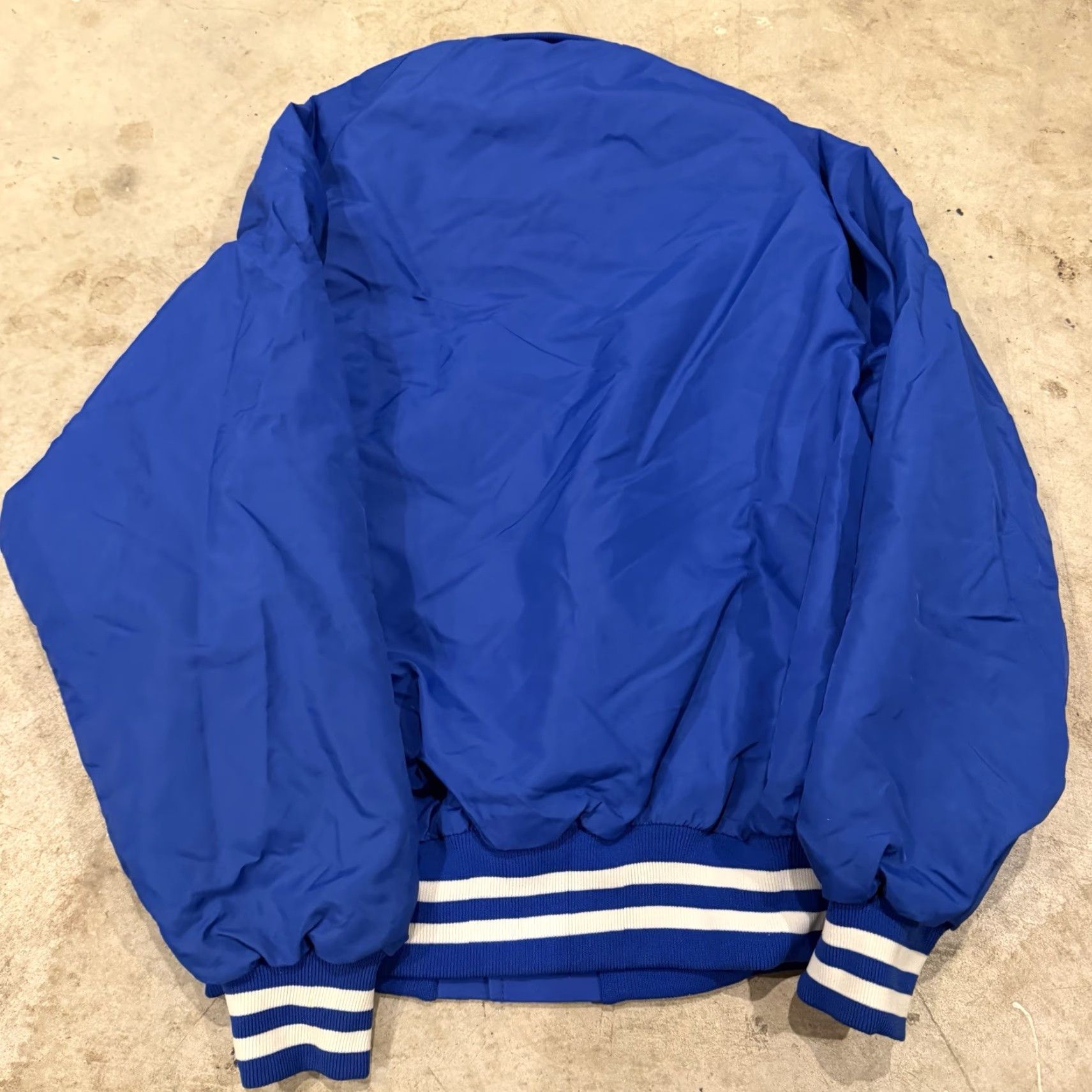 Vintage VINTAGE King Louie 80s Flint Generals Snap Jacket Bomber Jacket Nylon Blue Mens Medium Size US M / EU 48-50 / 2 - 2 Thumbnail