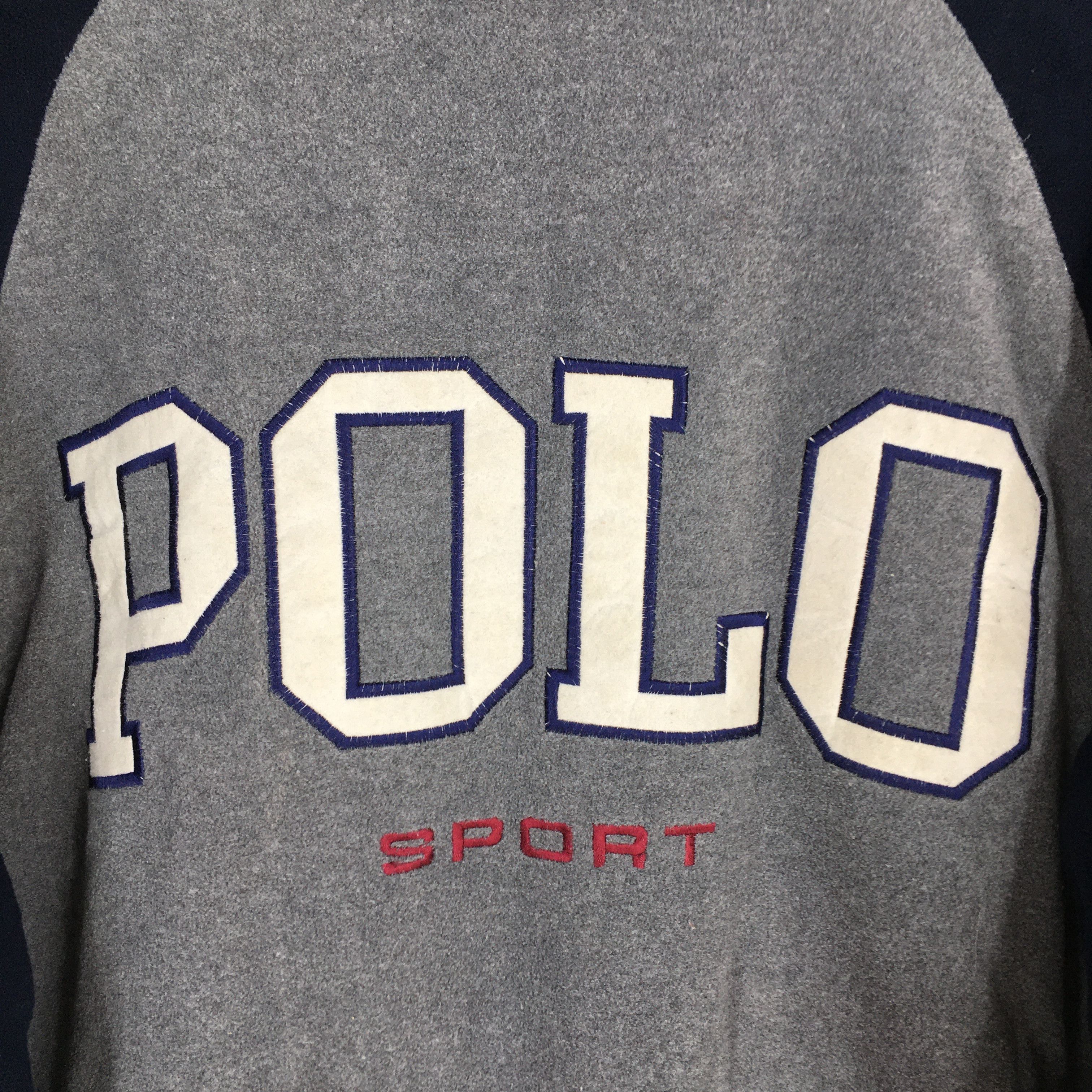 Polo Ralph Lauren Vintage 90's Polo Sport Gray Fleece Button Jacket Large Size US L / EU 52-54 / 3 - 11 Thumbnail