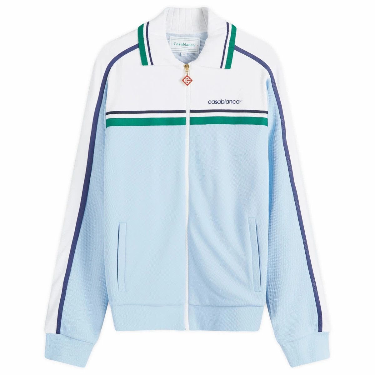 Casablanca o1mle0326 Contrast Yoke Track Jacket in Pale Blue Size US XS / EU 42 / 0 - 1 Thumbnail