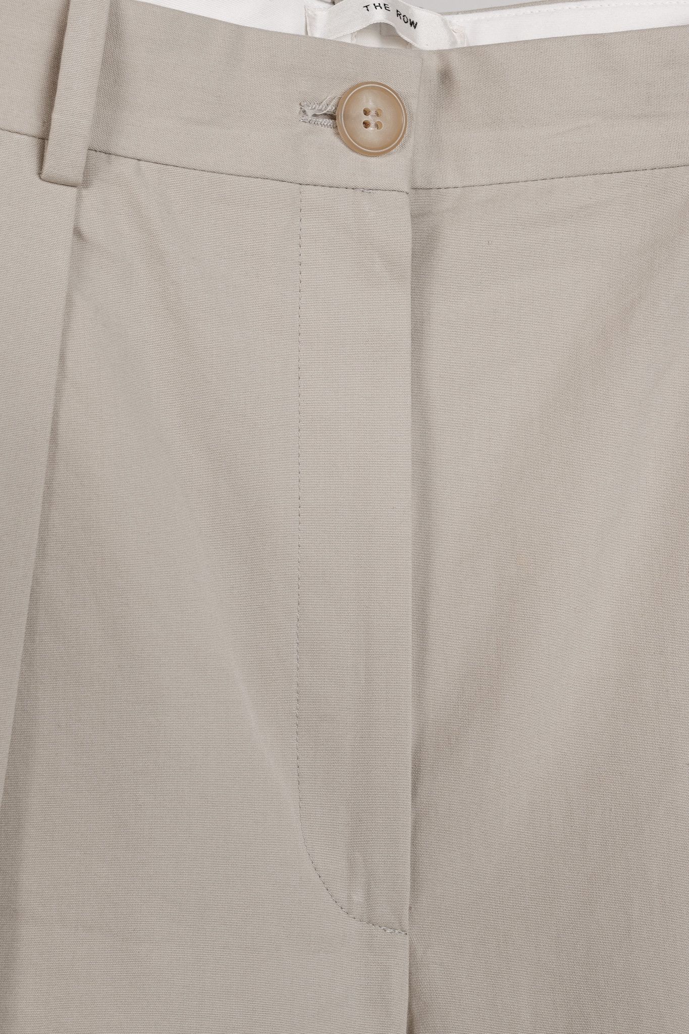 The Row The Row Igor Oatmeal Cotton Pleated Wide-Leg Pants Size 32" / US 10 / IT 46 - 7 Thumbnail