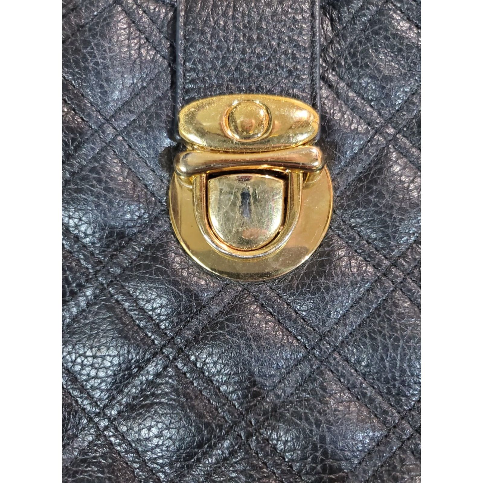 Vintage VINTAGE Annie's Eye Black Leather Bucket Bag Shoulder Chain Size ONE SIZE - 4 Thumbnail