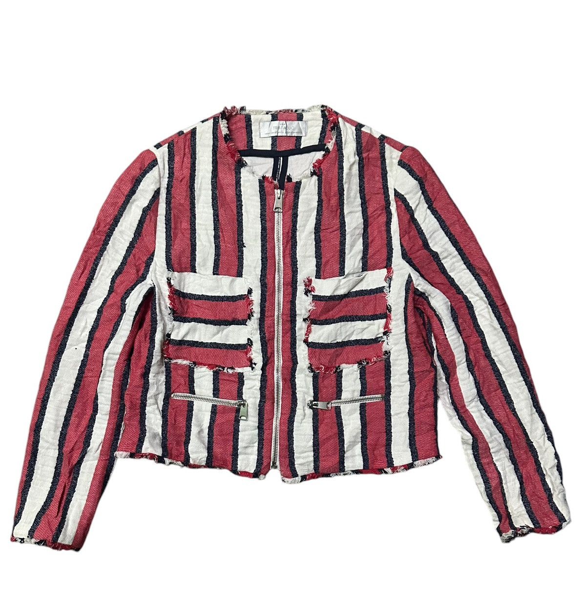 Zara Zara striped cropped jacket Melissa and joe Size M / US 6-8 / IT 42-44 - 5 Thumbnail