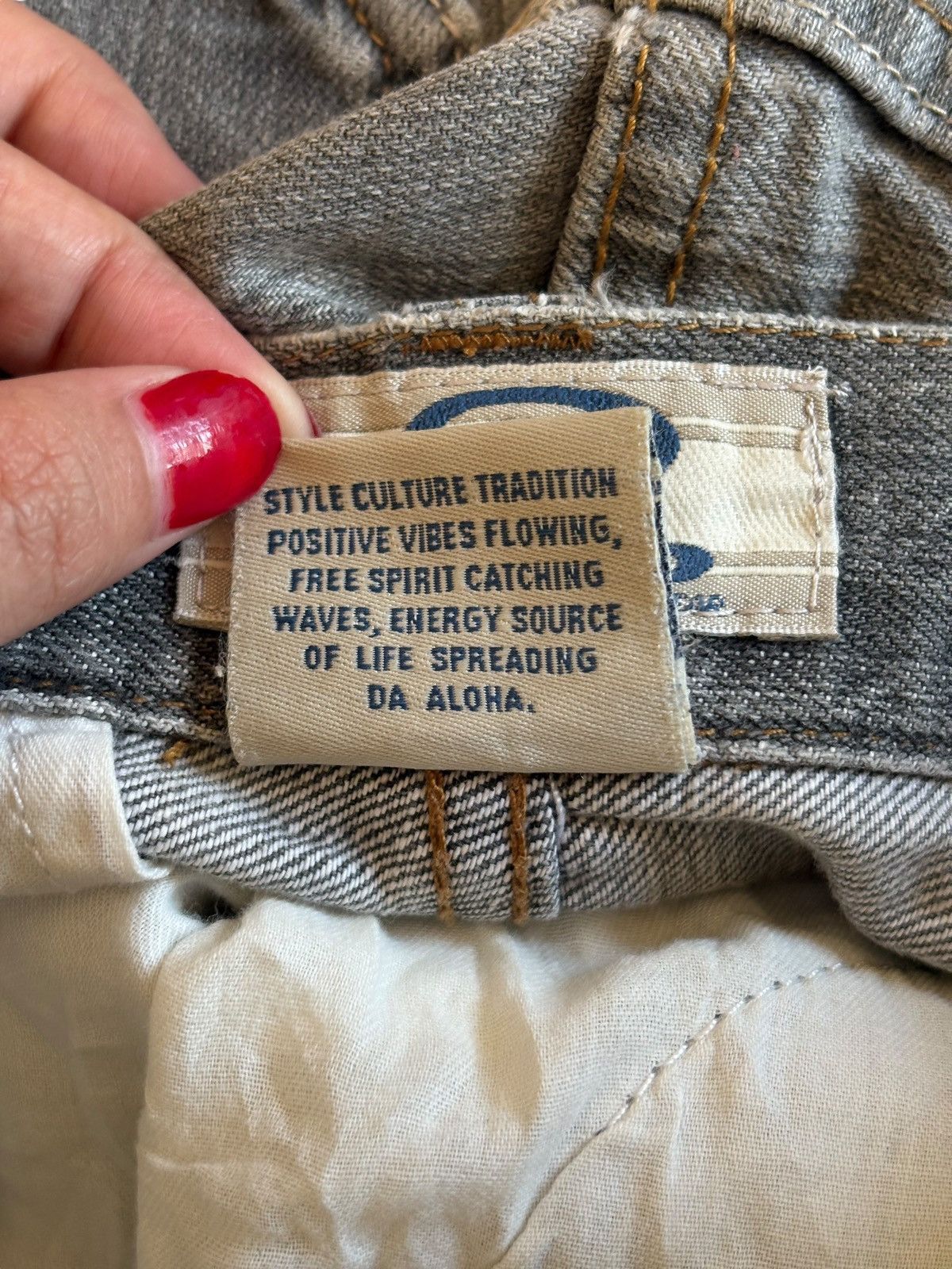 Japanese Brand Vintage Japanese Brand Wording Style Baggy Cargo Jeans Size US 29 - 12 Thumbnail