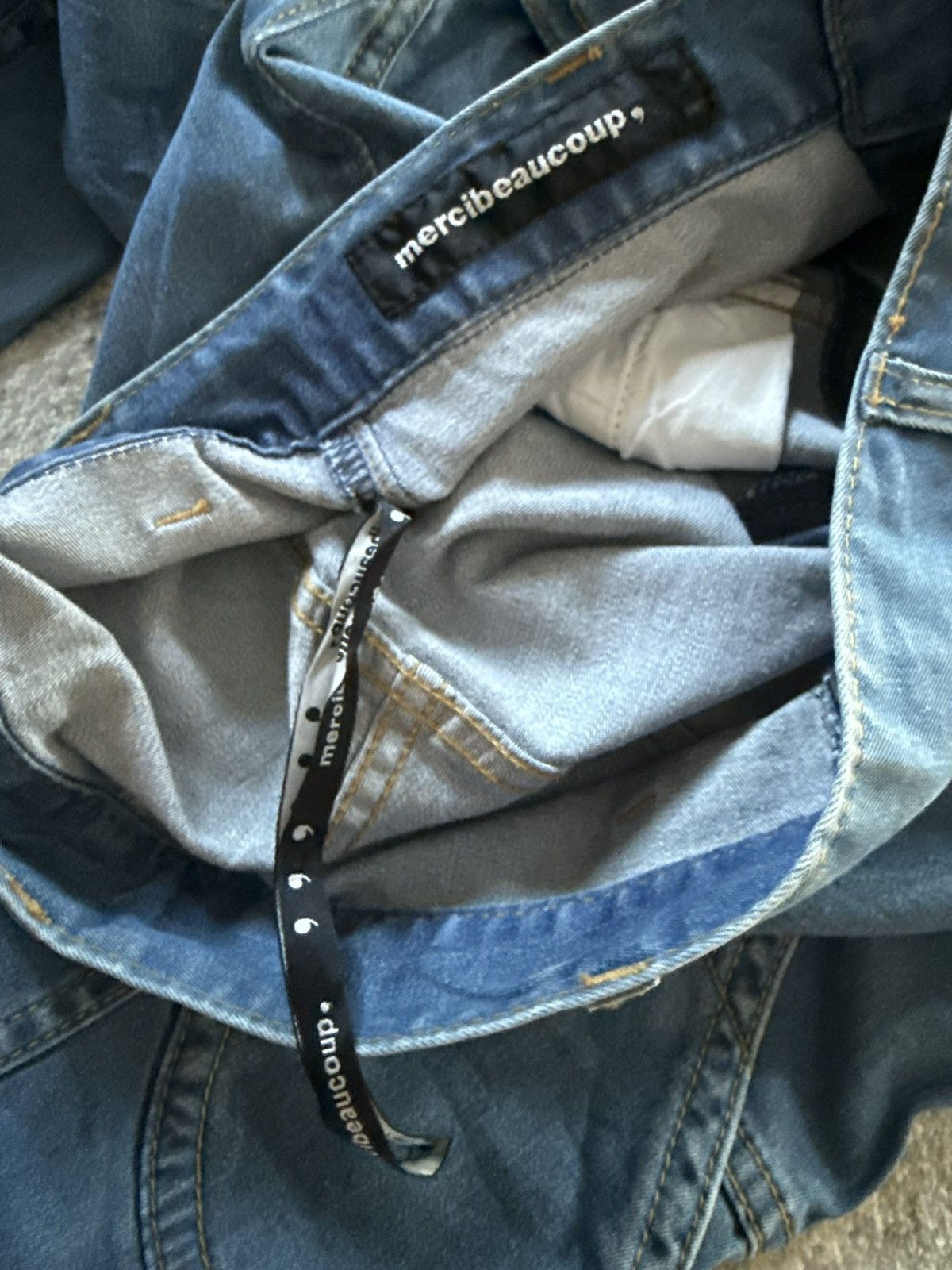Lee × mercibeaucoup Issey Miyake Mercibeaucop Drop Crotch Multi Paneled Jeans Size US 28 / EU 44 - 19 Thumbnail