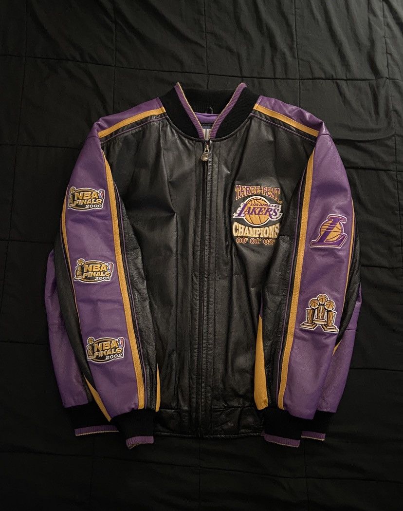 G III Carl Banks Los Angeles Lakers NBA Finals Champions Varsity Jacket  Size XL