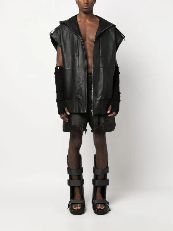 Rick Owens SS/24 Rick Owens Runway Sleeveless Leather Jacket Size US L / EU 52-54 / 3 - 17 Thumbnail